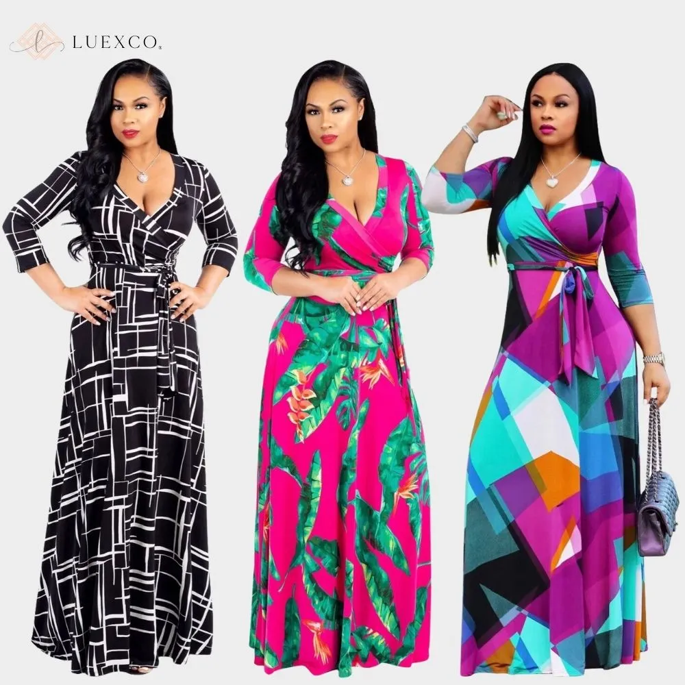 Luexco Printed Dress Maxi Floral