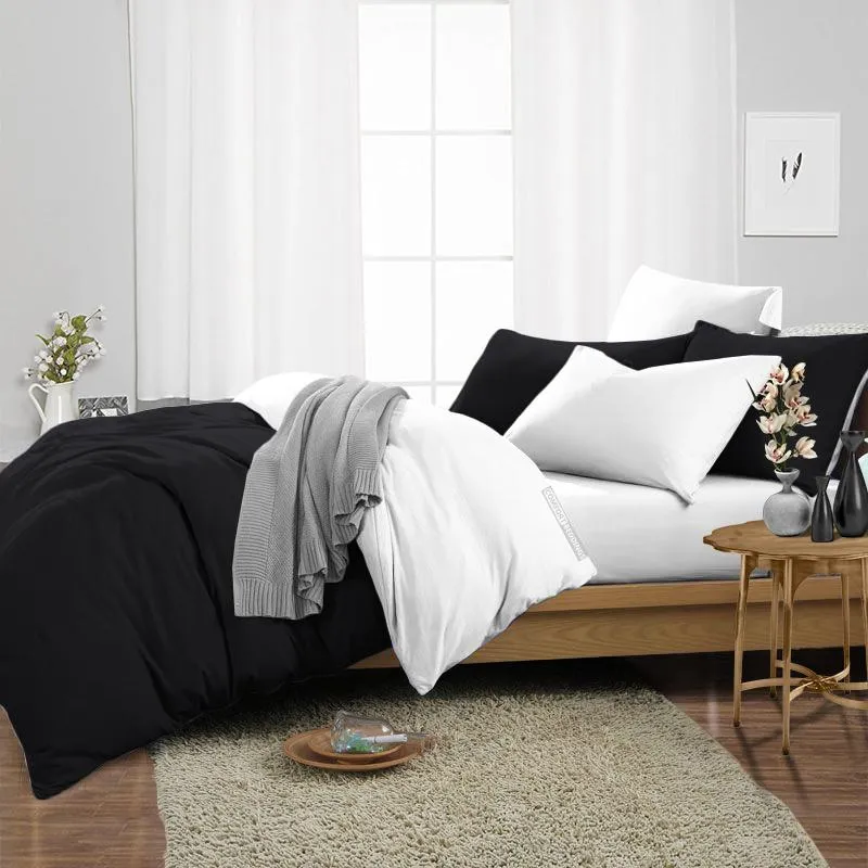 Luxury Black Reversible Duvet Cover