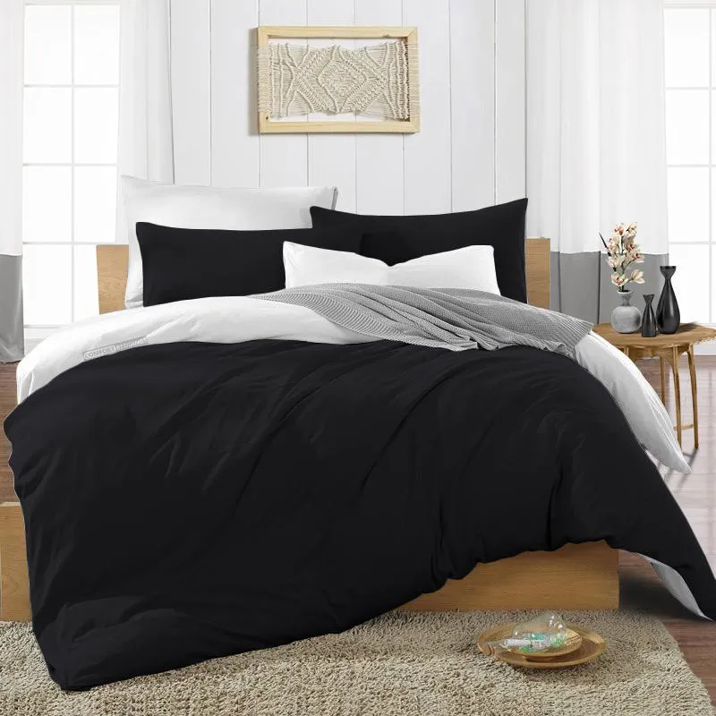 Luxury Black Reversible Duvet Cover
