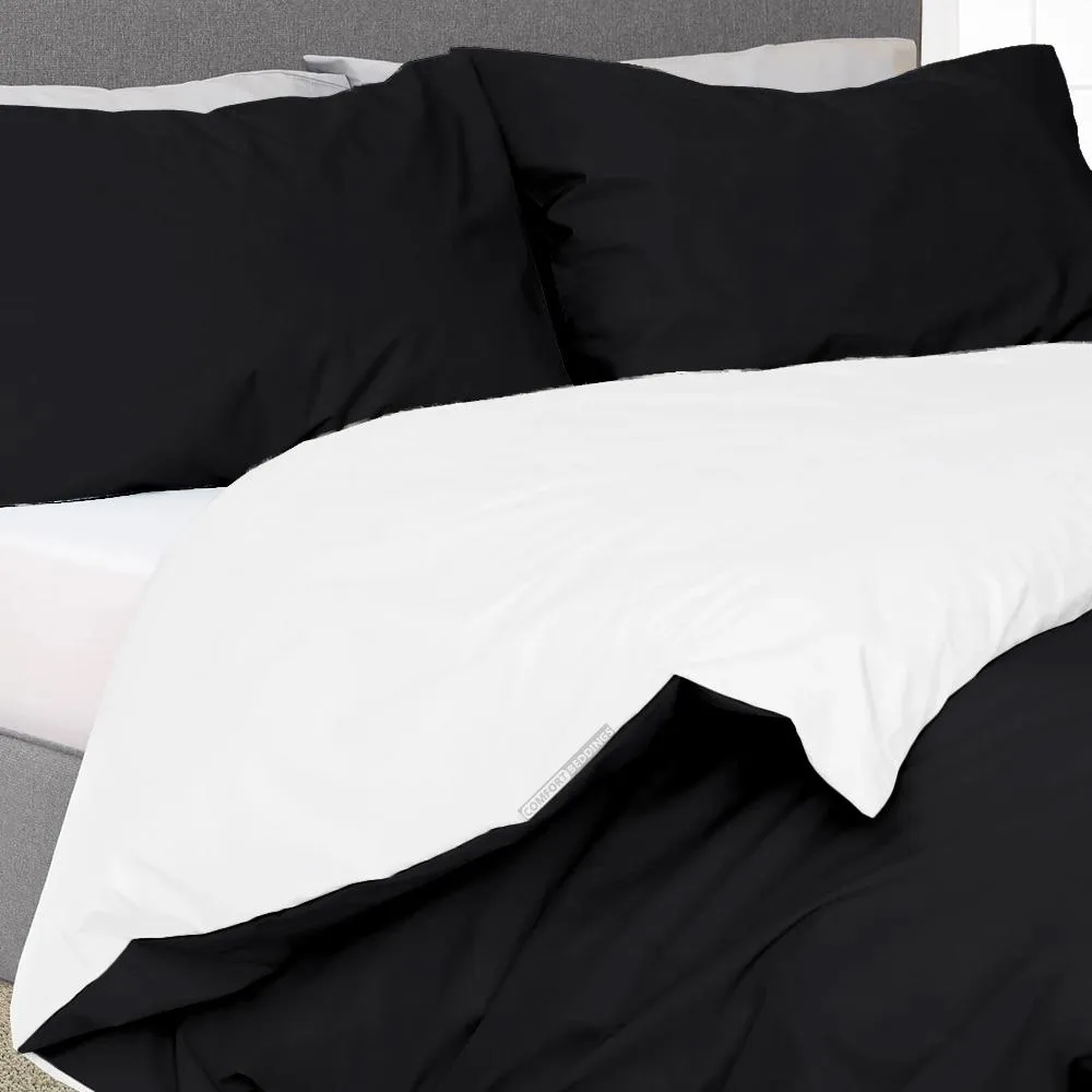 Luxury Black Reversible Duvet Cover