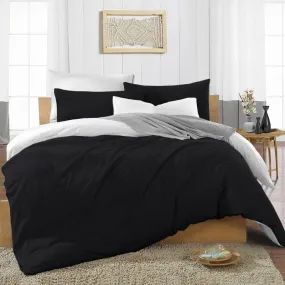 Luxury Black Reversible Duvet Cover