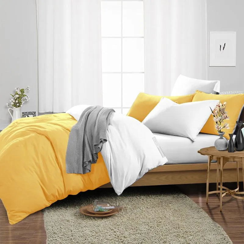 Luxury Golden Reversible Duvet Cover Set