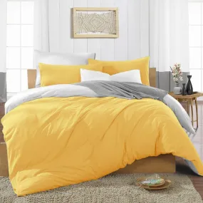 Luxury Golden Reversible Duvet Cover Set