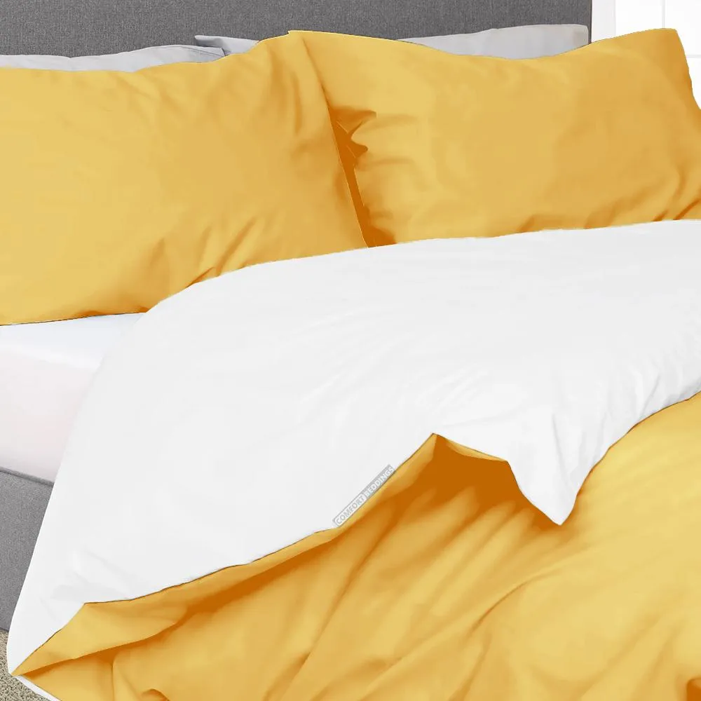 Luxury Golden Reversible Duvet Cover Set
