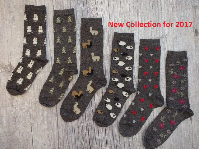 LW Icon - Winter Pine Alpaca Socks