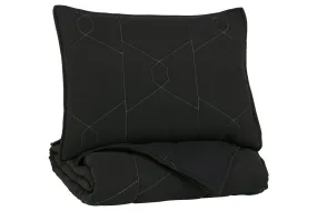 Meliora Black/White/Gray Twin Quilt Set