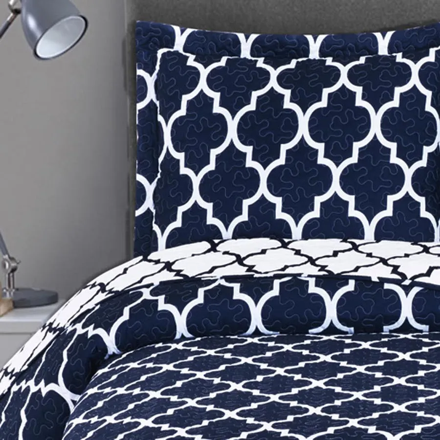 Meridian Oversized Quilt Sets Cotton Blend Reversible Quilts