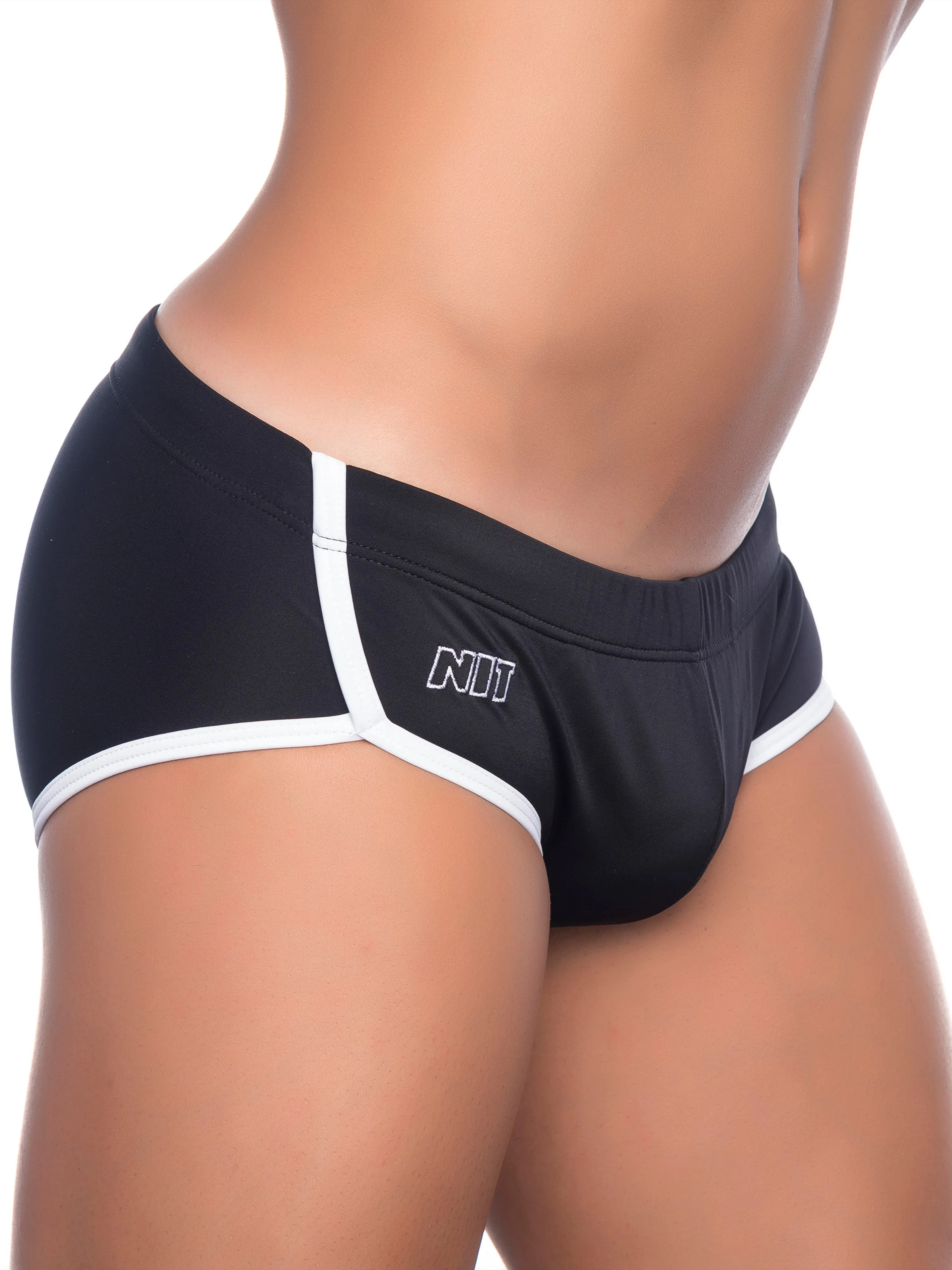 NIT Butterfly Padded Pouch Swim Brief Black