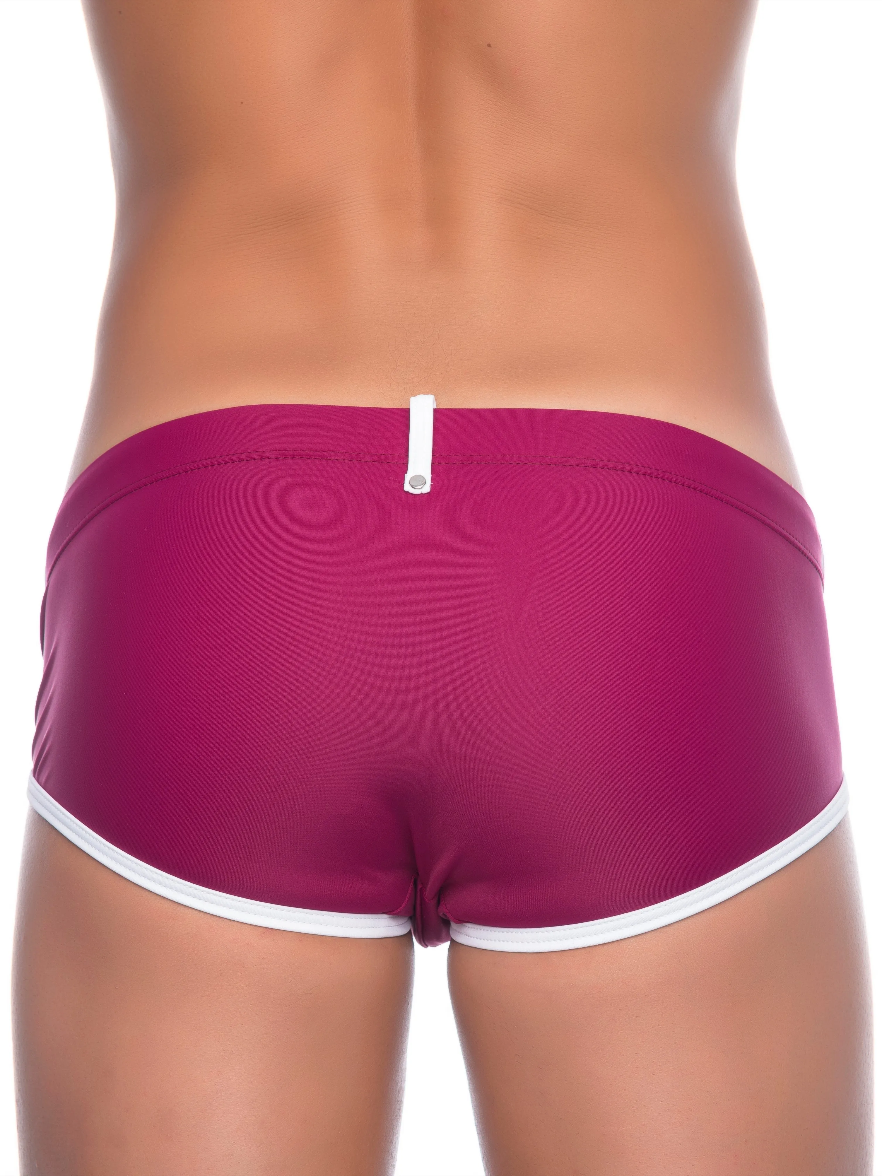 NIT Butterfly Padded Pouch Swim Brief Burgundy