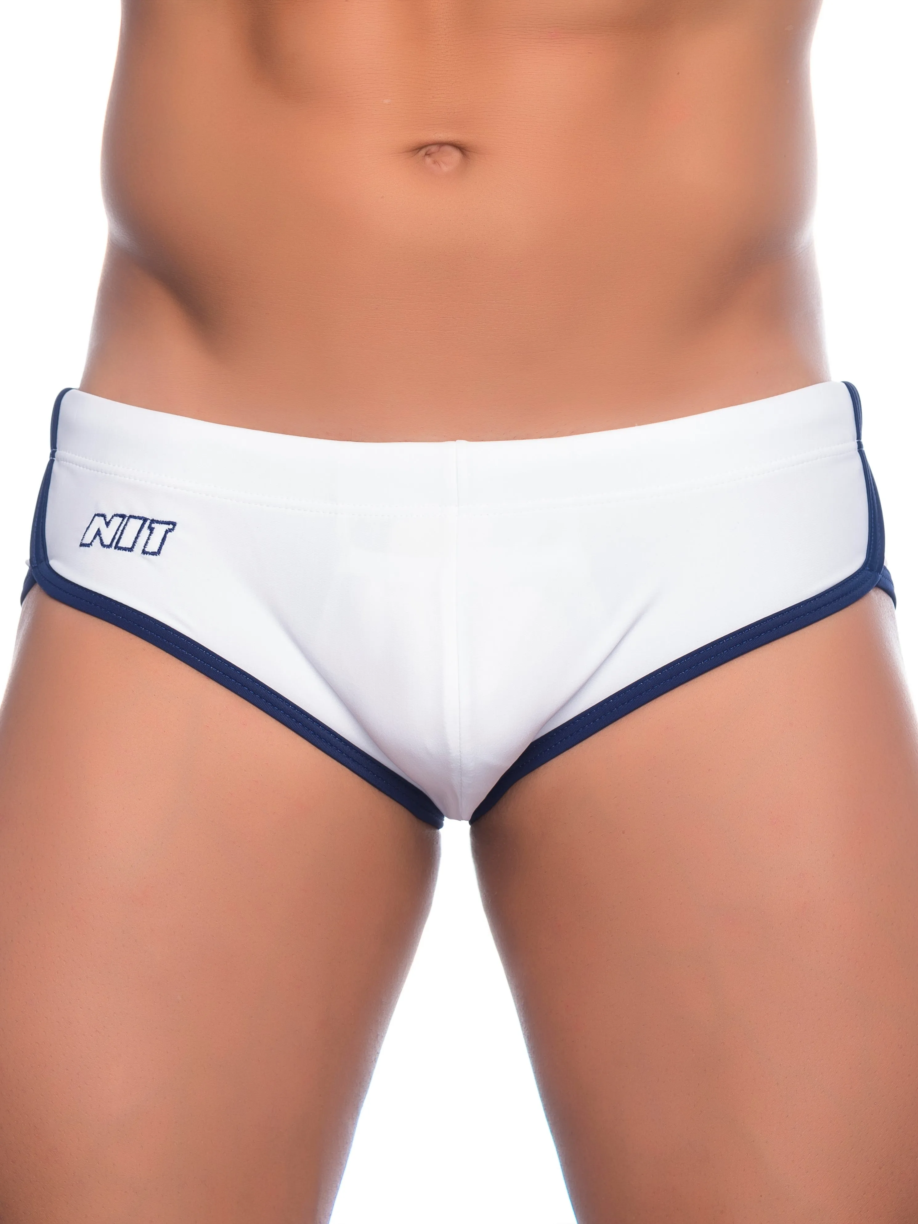 NIT Butterfly Padded Pouch Swim Brief White