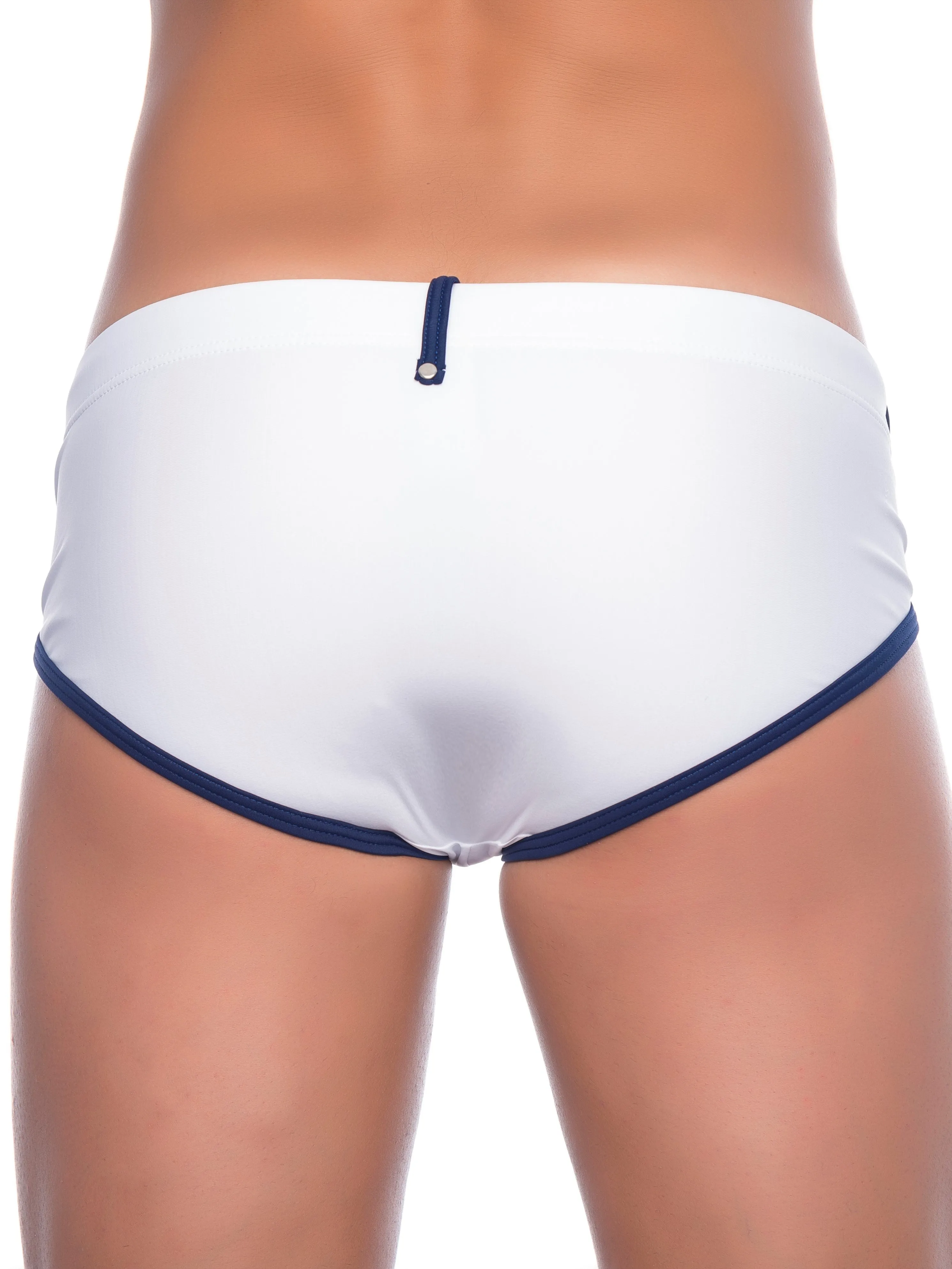 NIT Butterfly Padded Pouch Swim Brief White