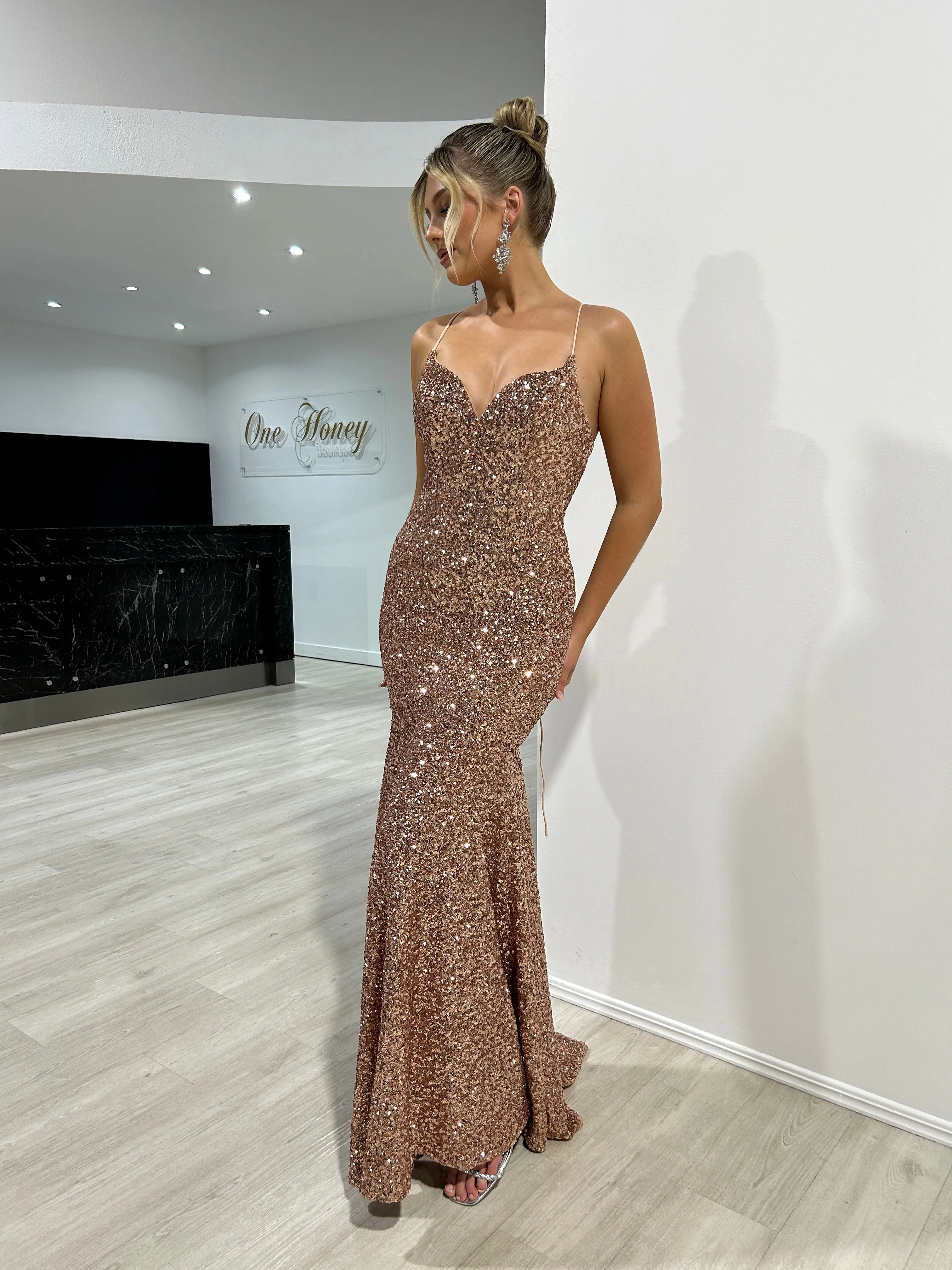 NORMA Sequin Hidden Corset Mermaid Prom & Formal Dress