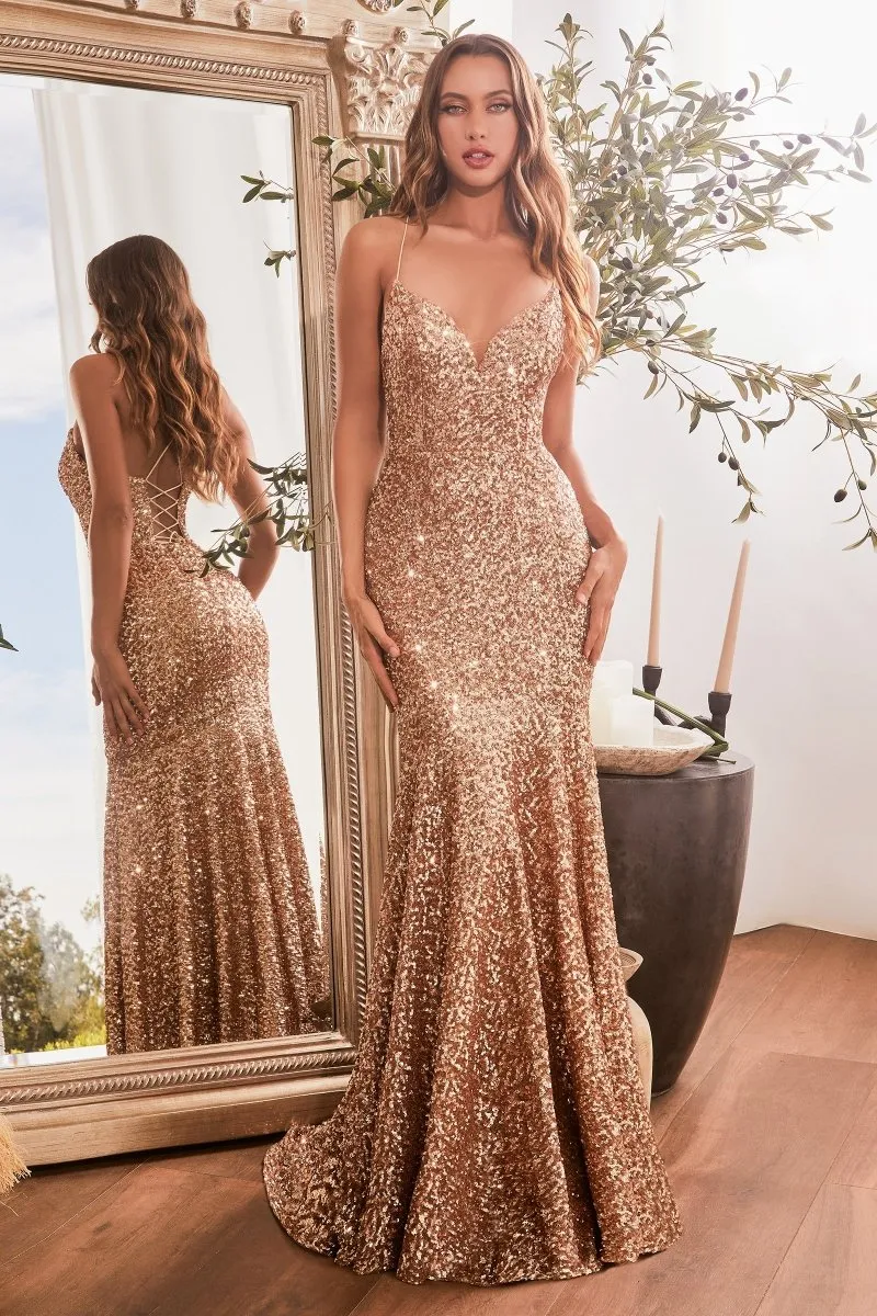 NORMA Sequin Hidden Corset Mermaid Prom & Formal Dress