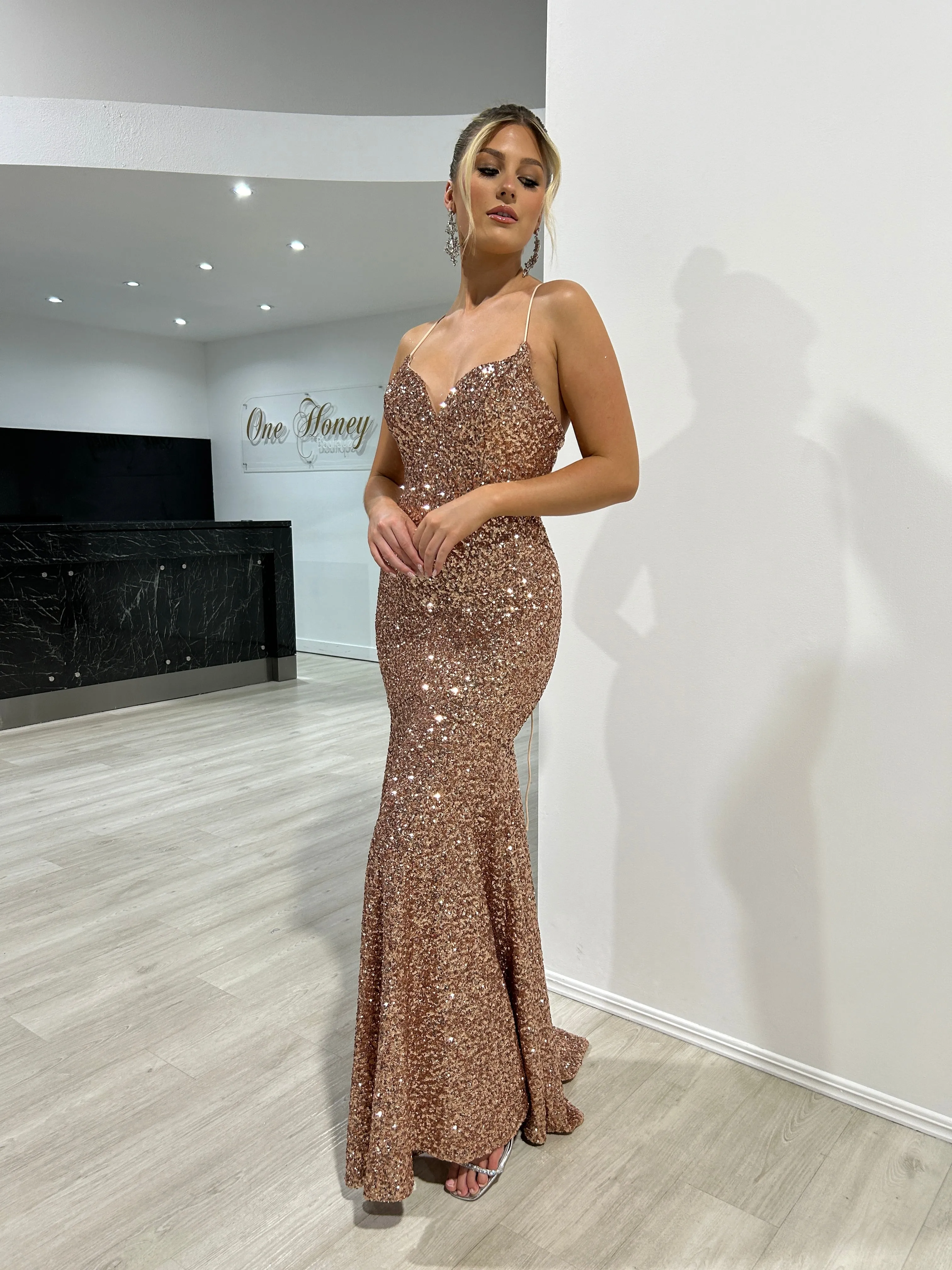 NORMA Sequin Hidden Corset Mermaid Prom & Formal Dress