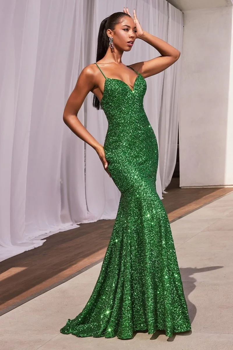NORMA Sequin Hidden Corset Mermaid Prom & Formal Dress