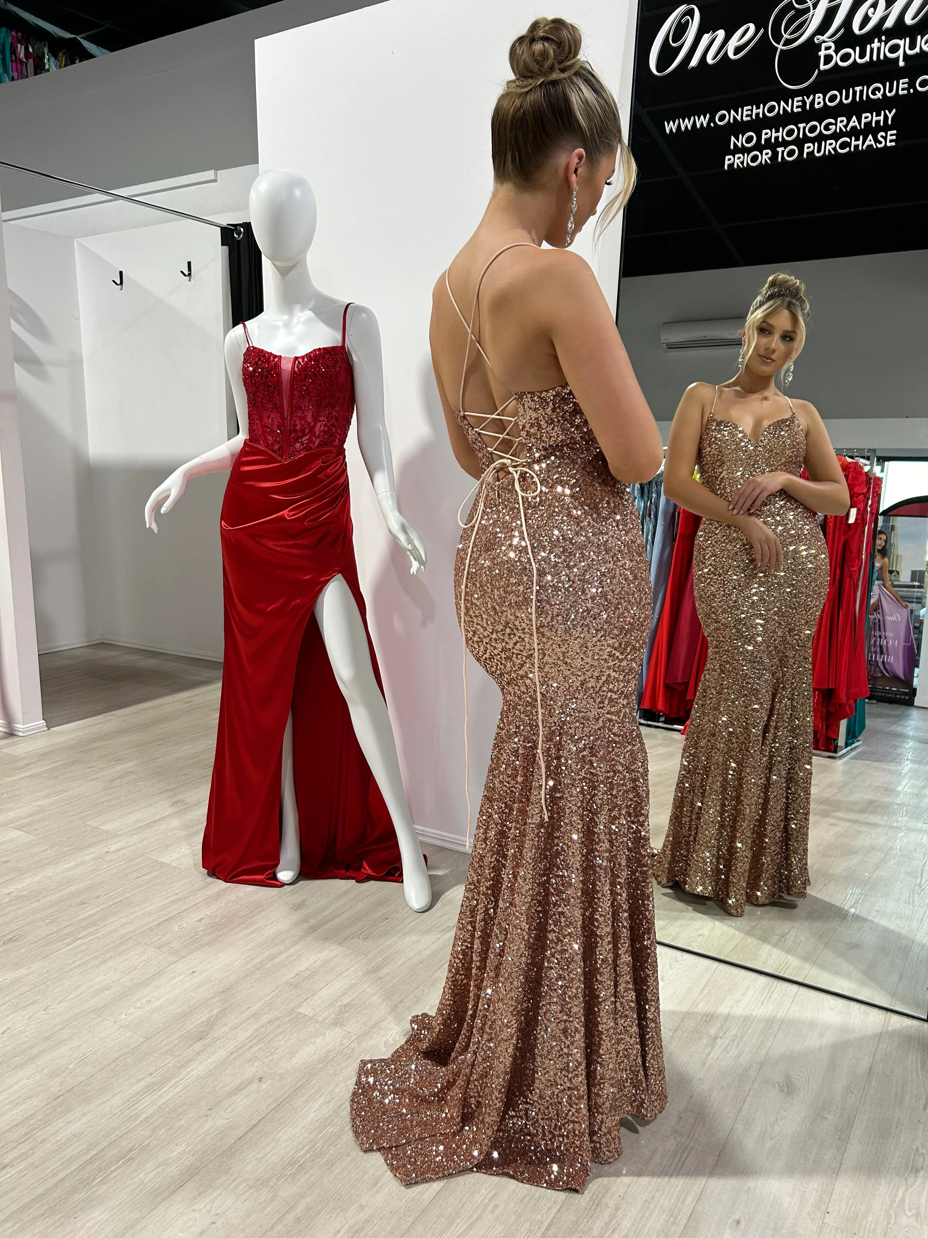 NORMA Sequin Hidden Corset Mermaid Prom & Formal Dress