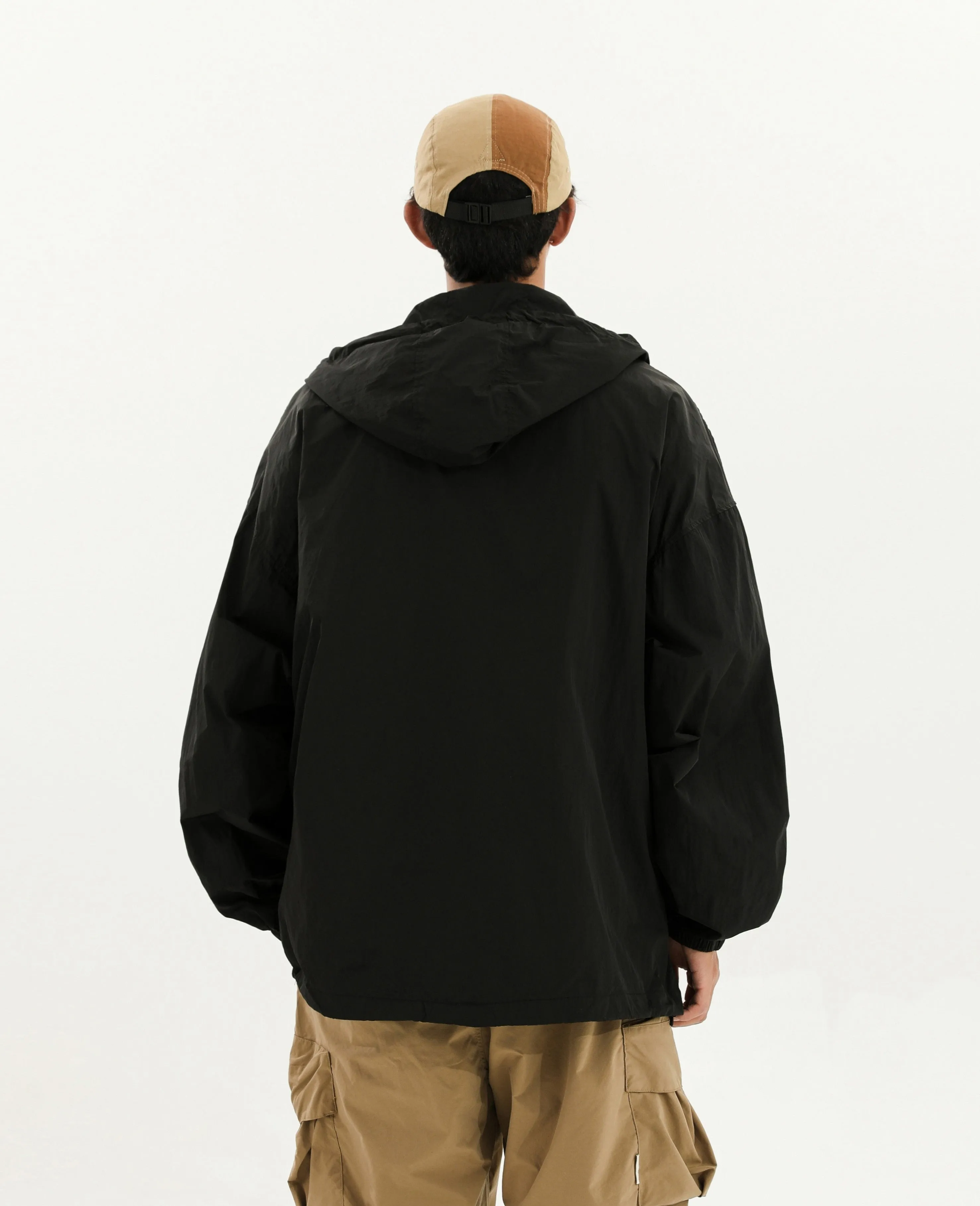 Oversized Lightweight Panelled Breathable Hooded Windbreaker