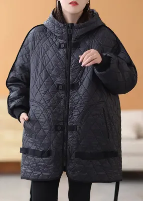 Patchwork Thick Parka Long Sleeve
