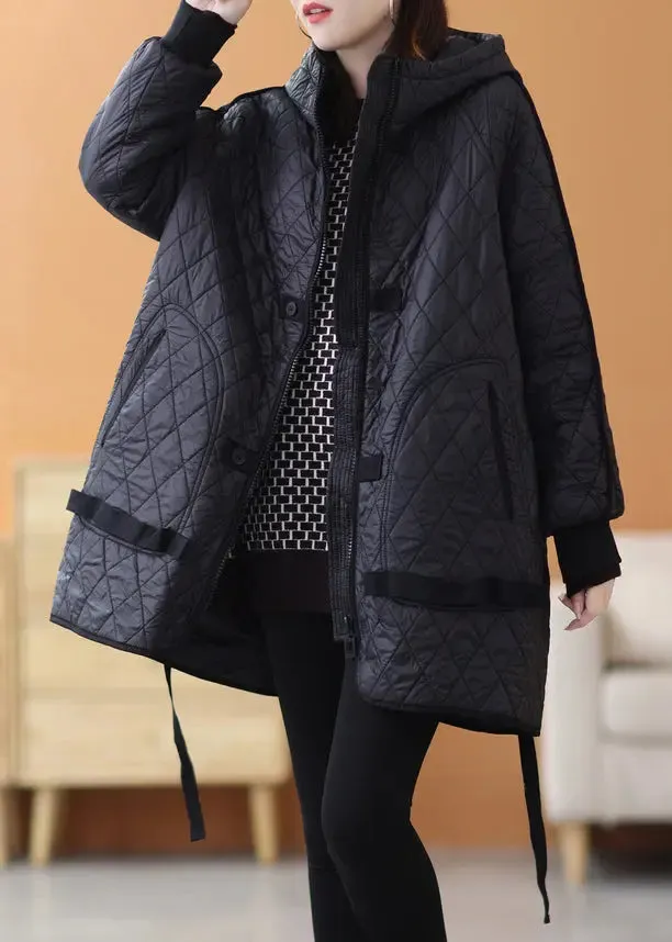 Patchwork Thick Parka Long Sleeve