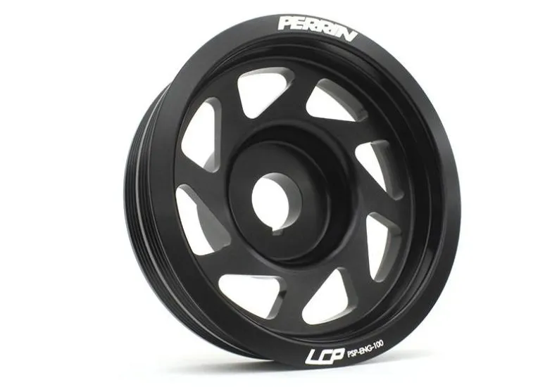Perrin Lightweight Crank Pulley (Black) - Subaru STI VA