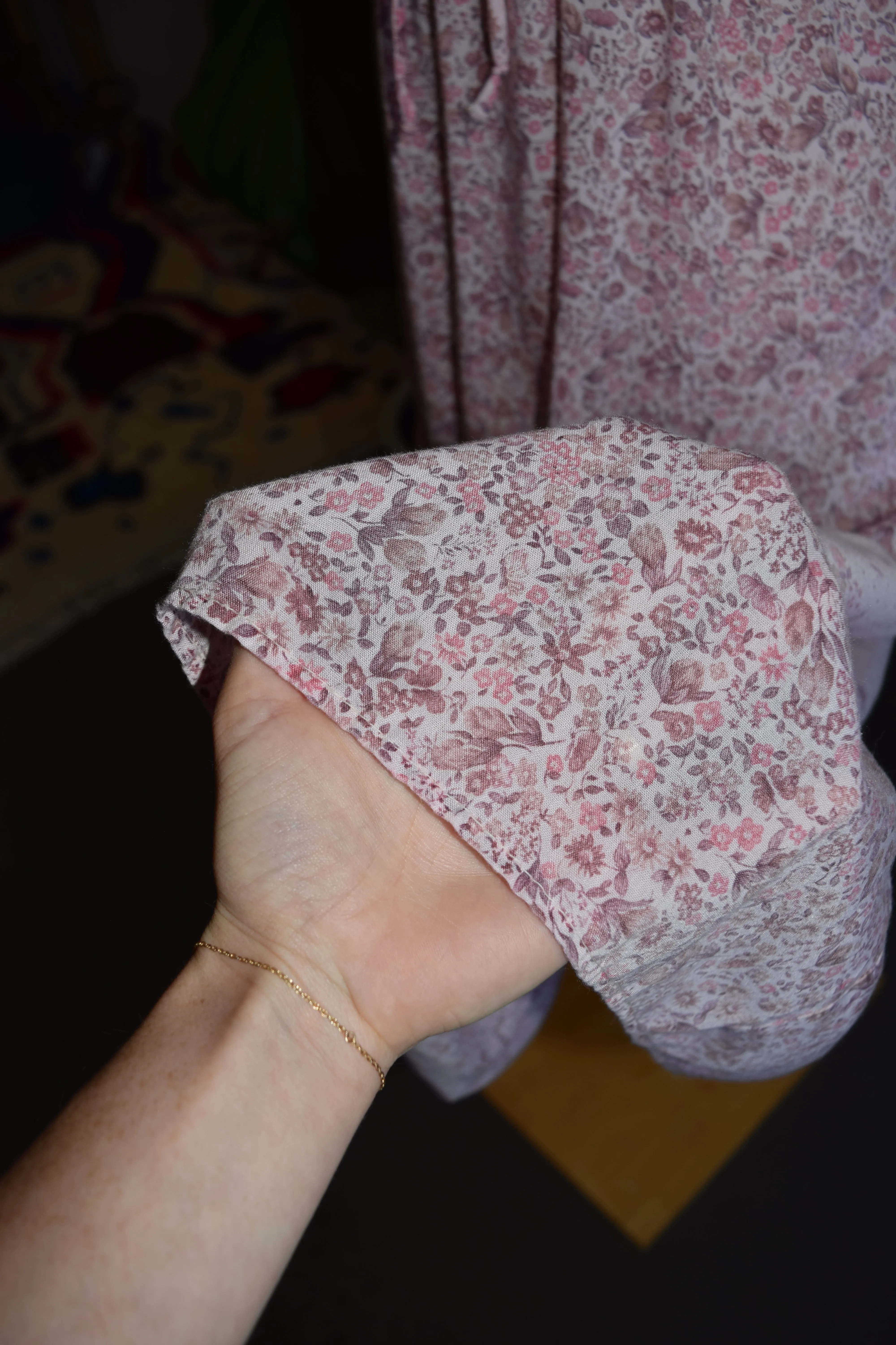 Pink Floral Tiered Dress