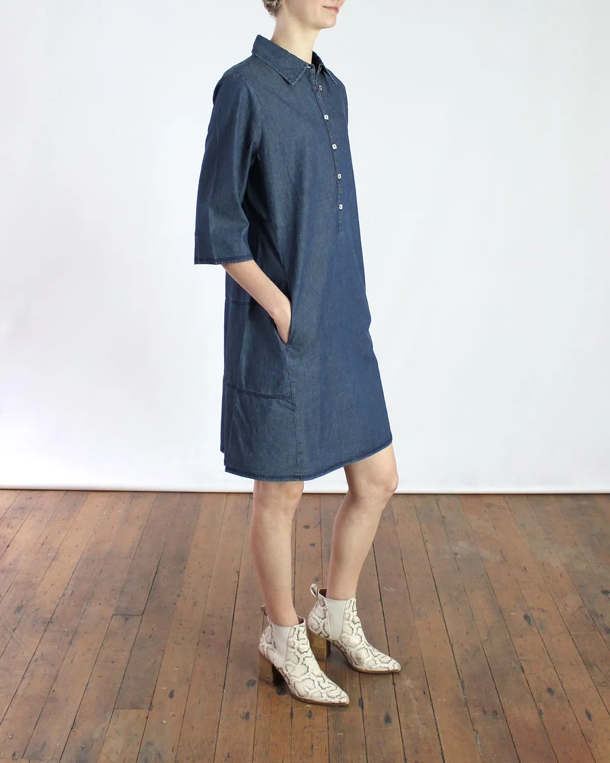 Pocket Lightweight Denim Dress