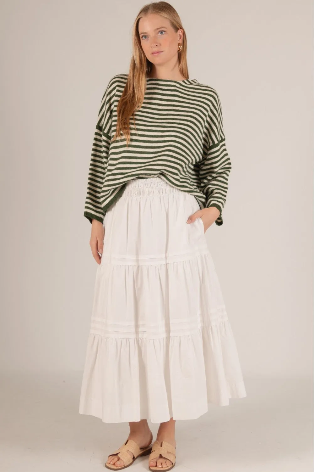 Poplin Midi Skirt