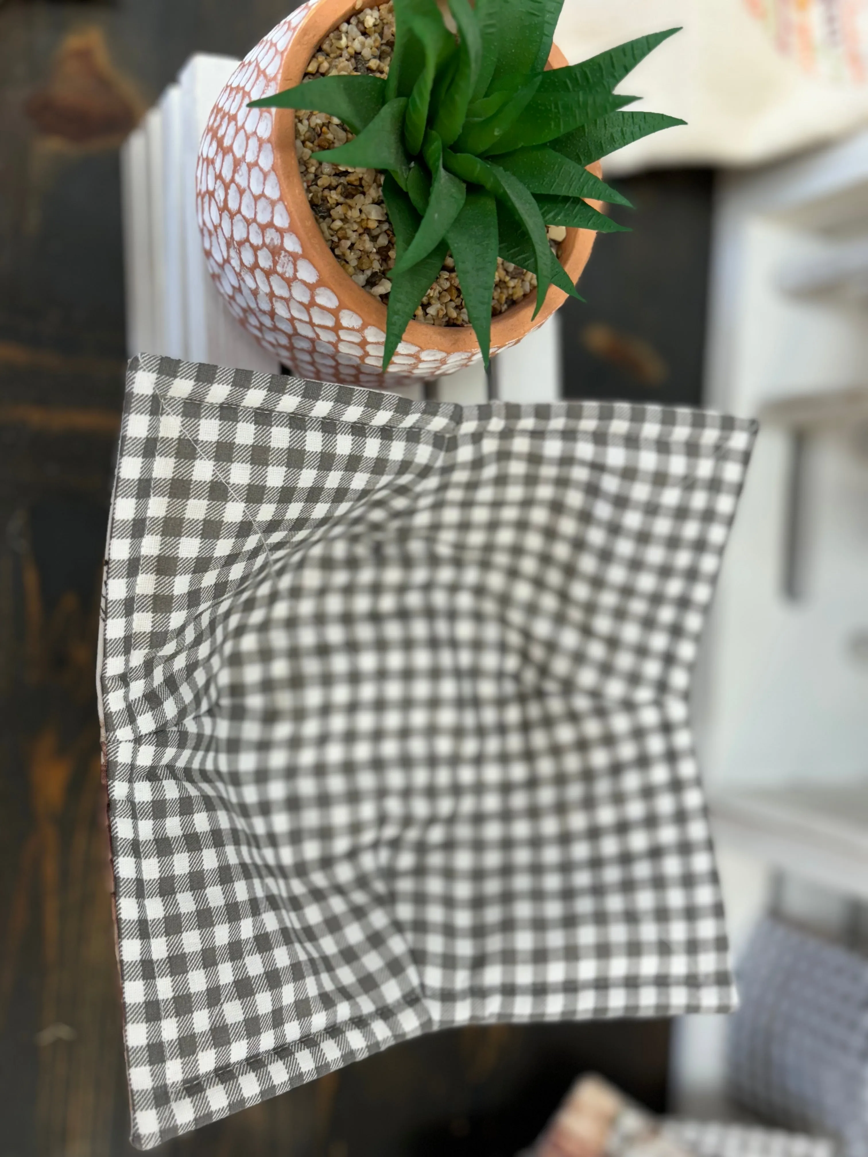 Pumpkin Plaid 4pc Kitchen Set with Oven Mitt