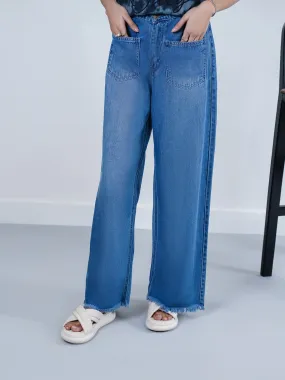 "NIRAV" Durable Plazo Fit Denim Pant