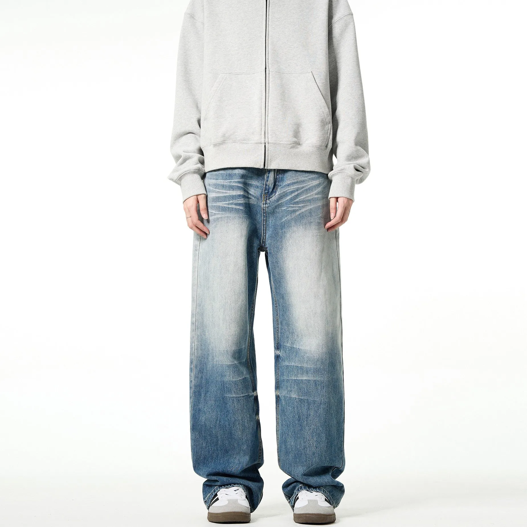 "Perfect Match" Baggy Retro Blue Jeans