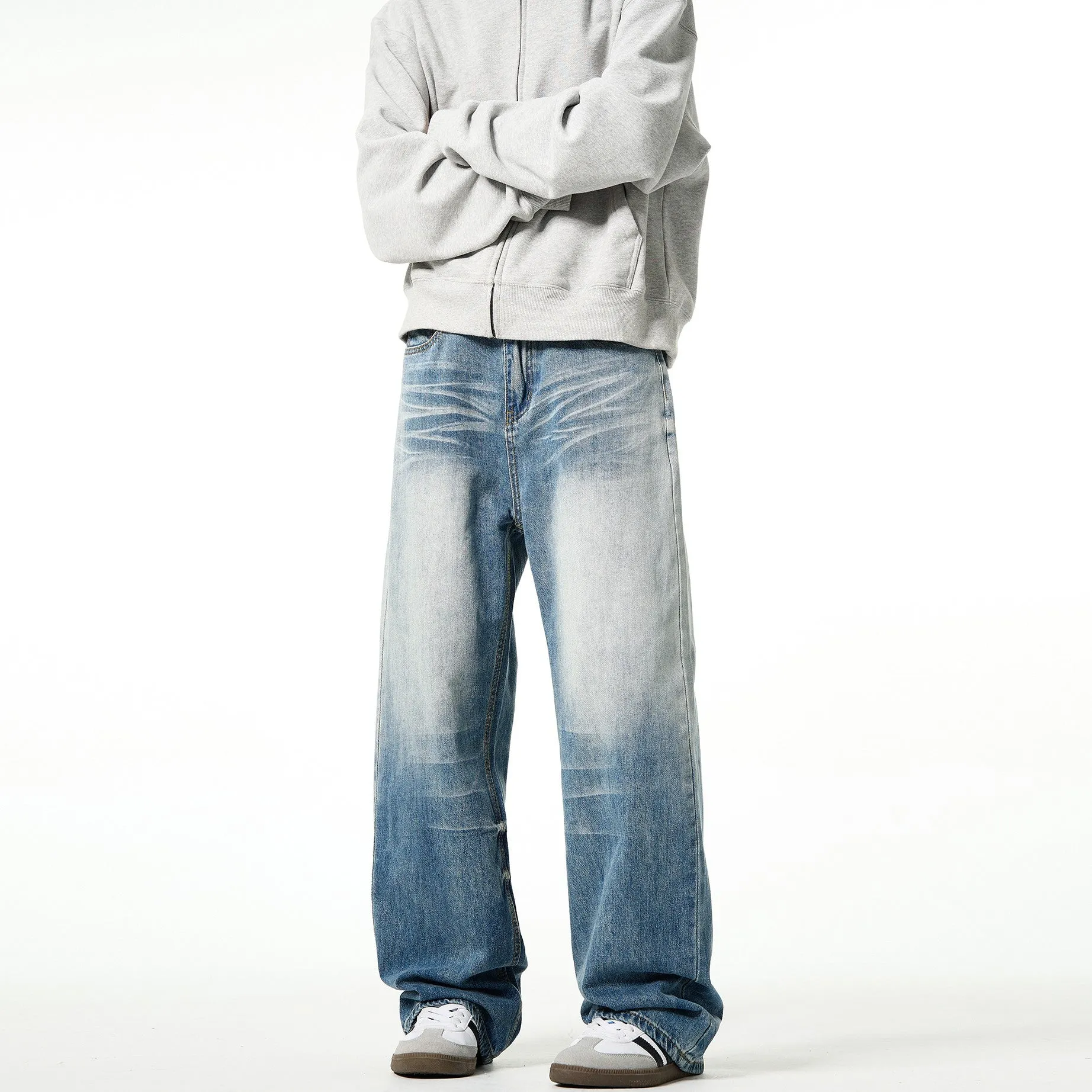 "Perfect Match" Baggy Retro Blue Jeans