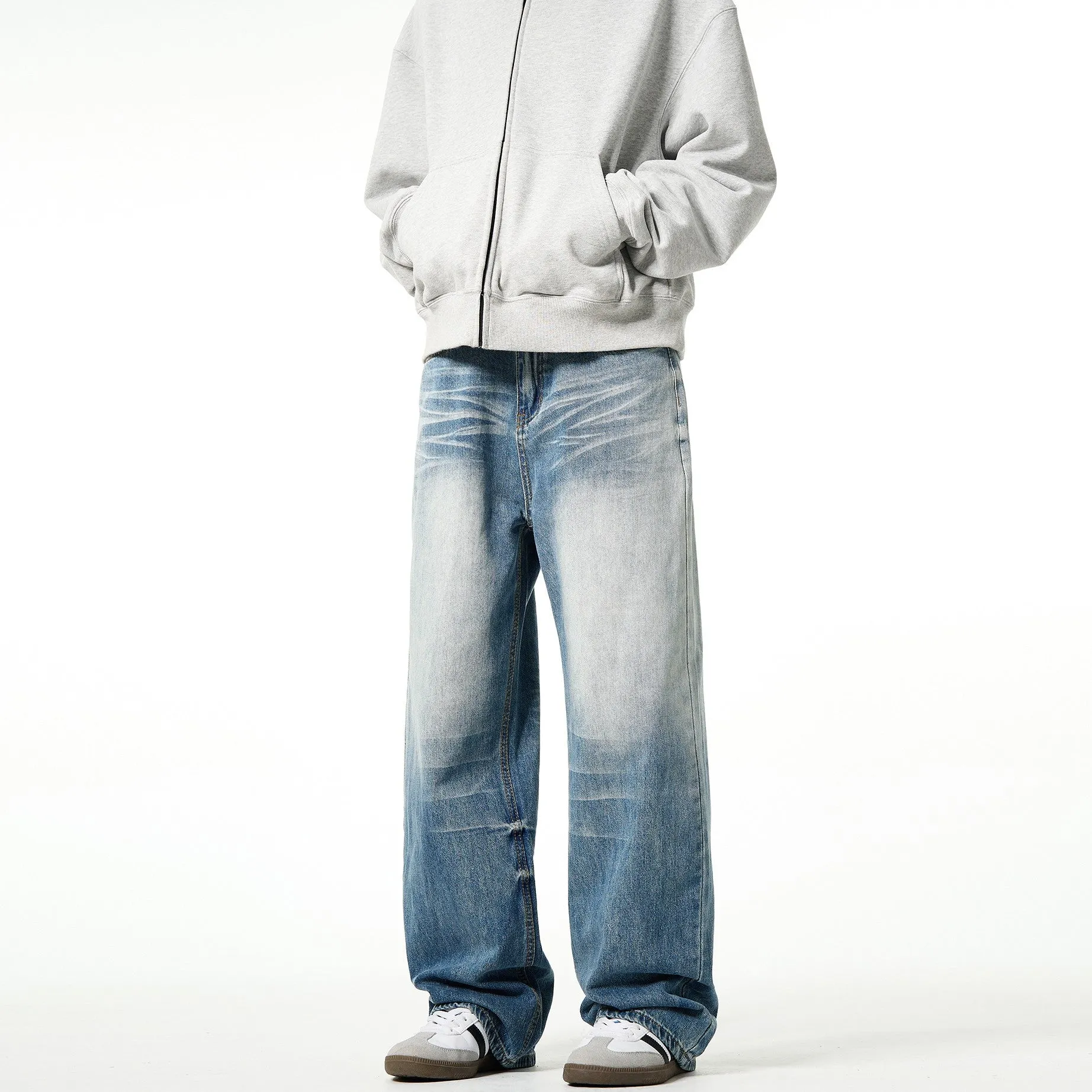 "Perfect Match" Baggy Retro Blue Jeans
