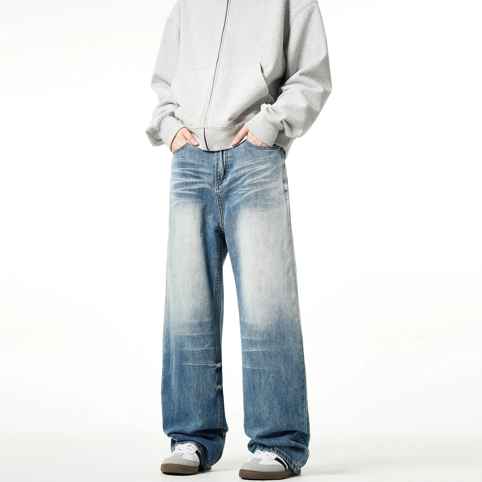 "Perfect Match" Baggy Retro Blue Jeans