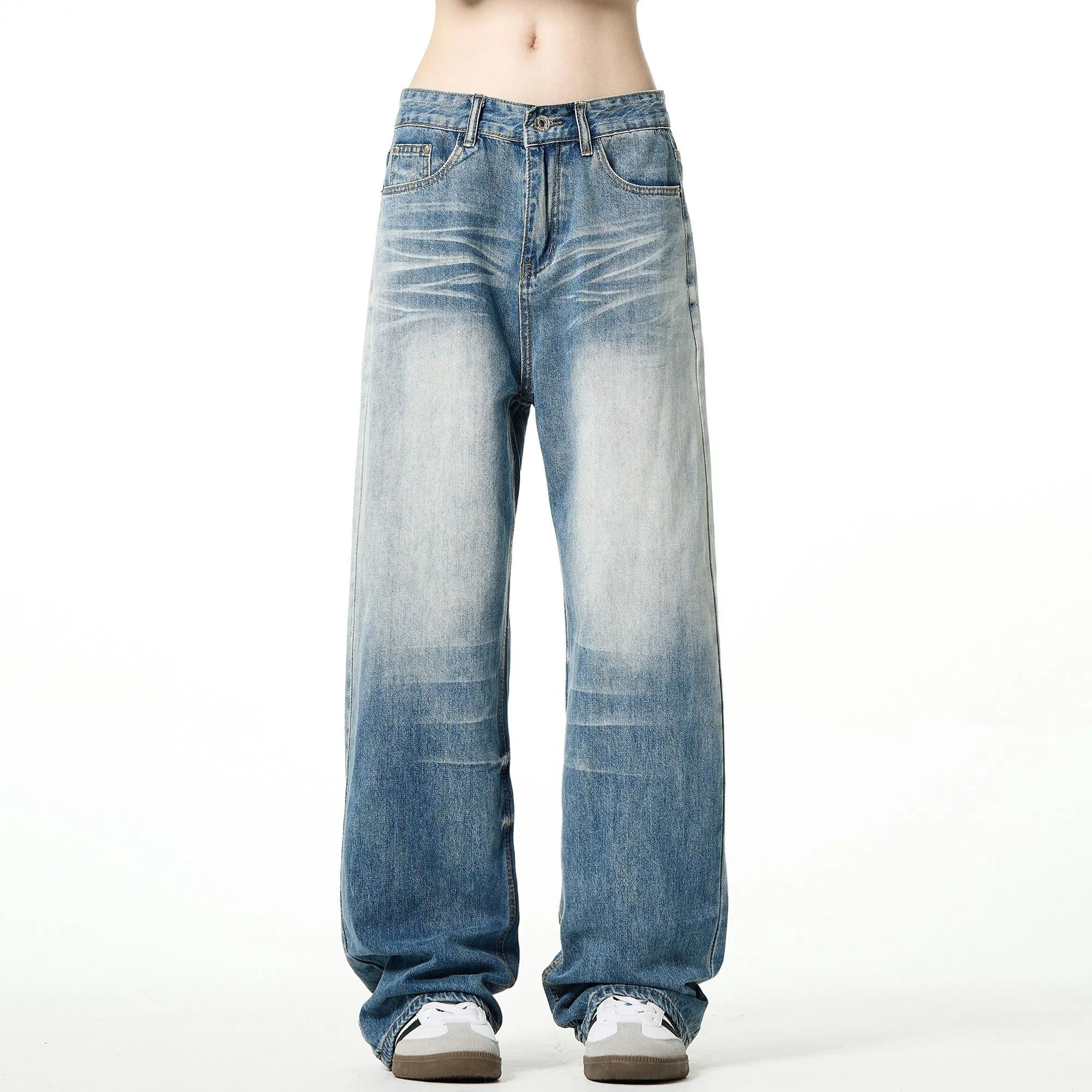 "Perfect Match" Baggy Retro Blue Jeans