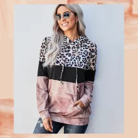 "Wild Jane" (Blush) Leopard Hoodie