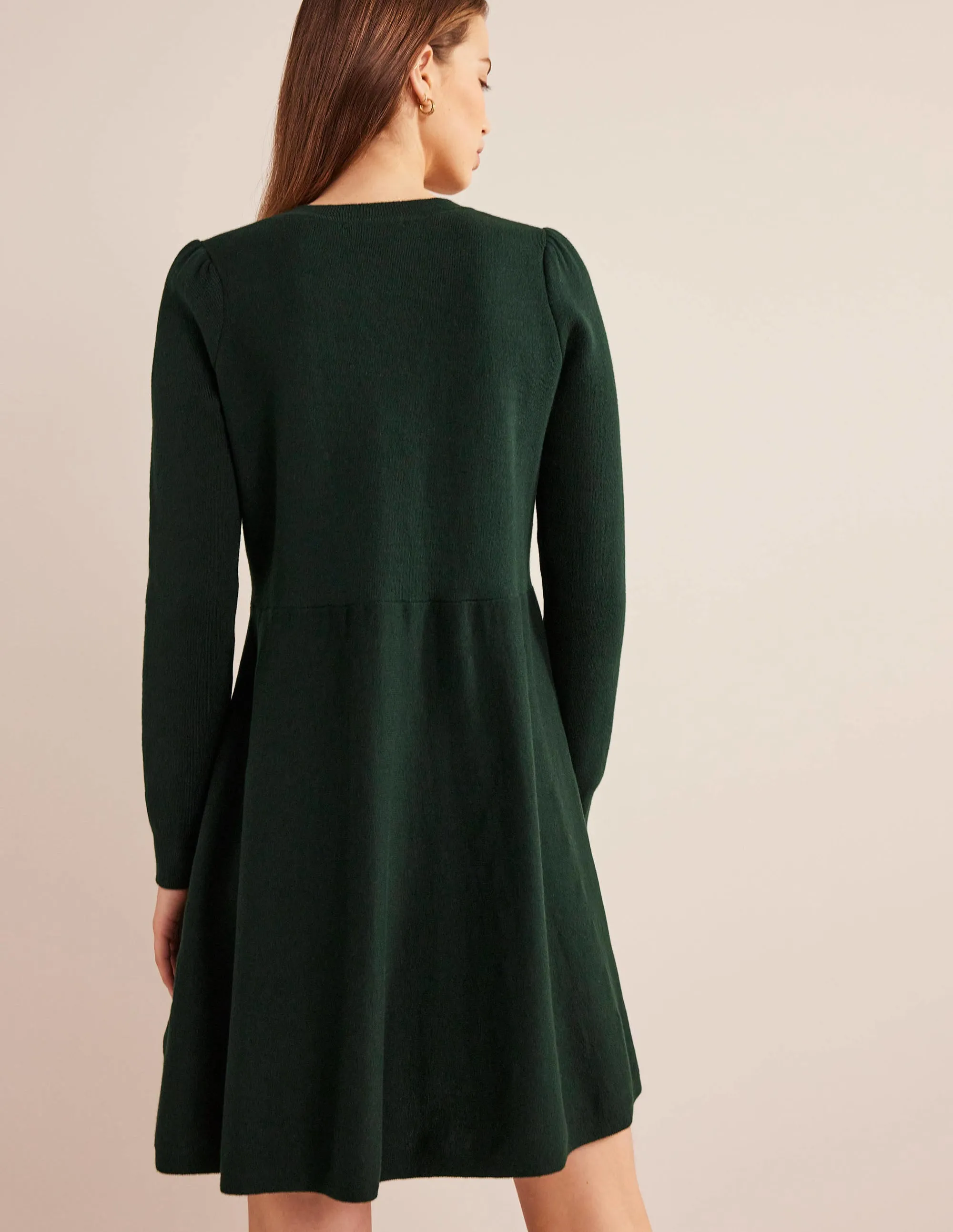 Relaxed Knitted Mini Dress-Cavolo Nero