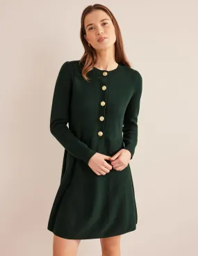 Relaxed Knitted Mini Dress-Cavolo Nero