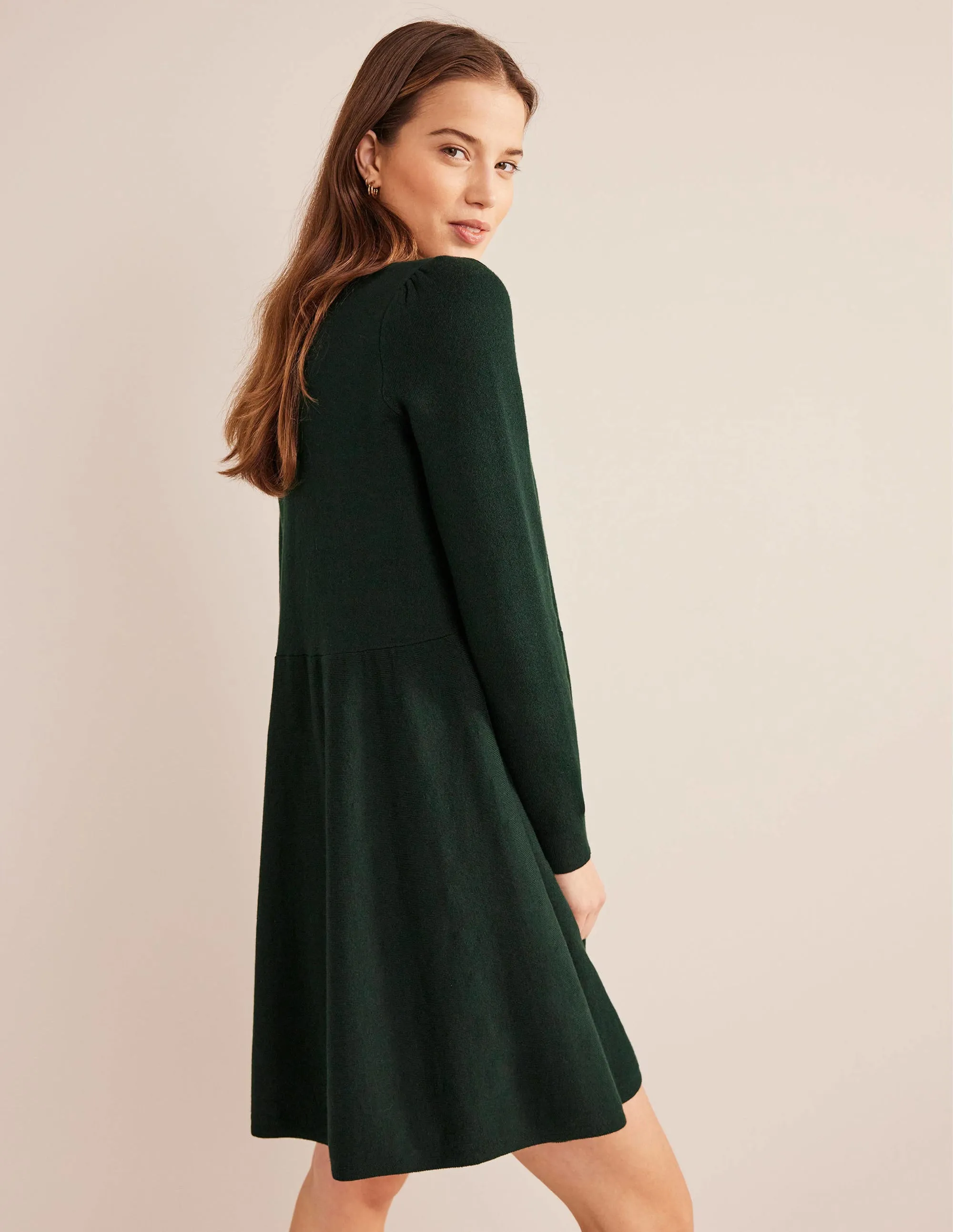 Relaxed Knitted Mini Dress-Cavolo Nero