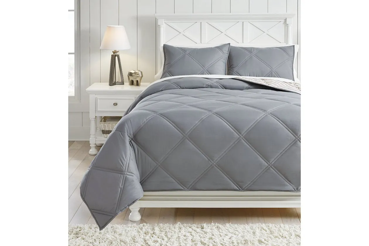 Rhey Tan/Brown/Gray 3-Piece Full Comforter Set