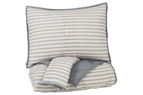 Rhey Tan/Brown/Gray 3-Piece Full Comforter Set