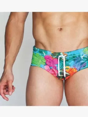 RHUX Sunga Swim Brief Floral Design