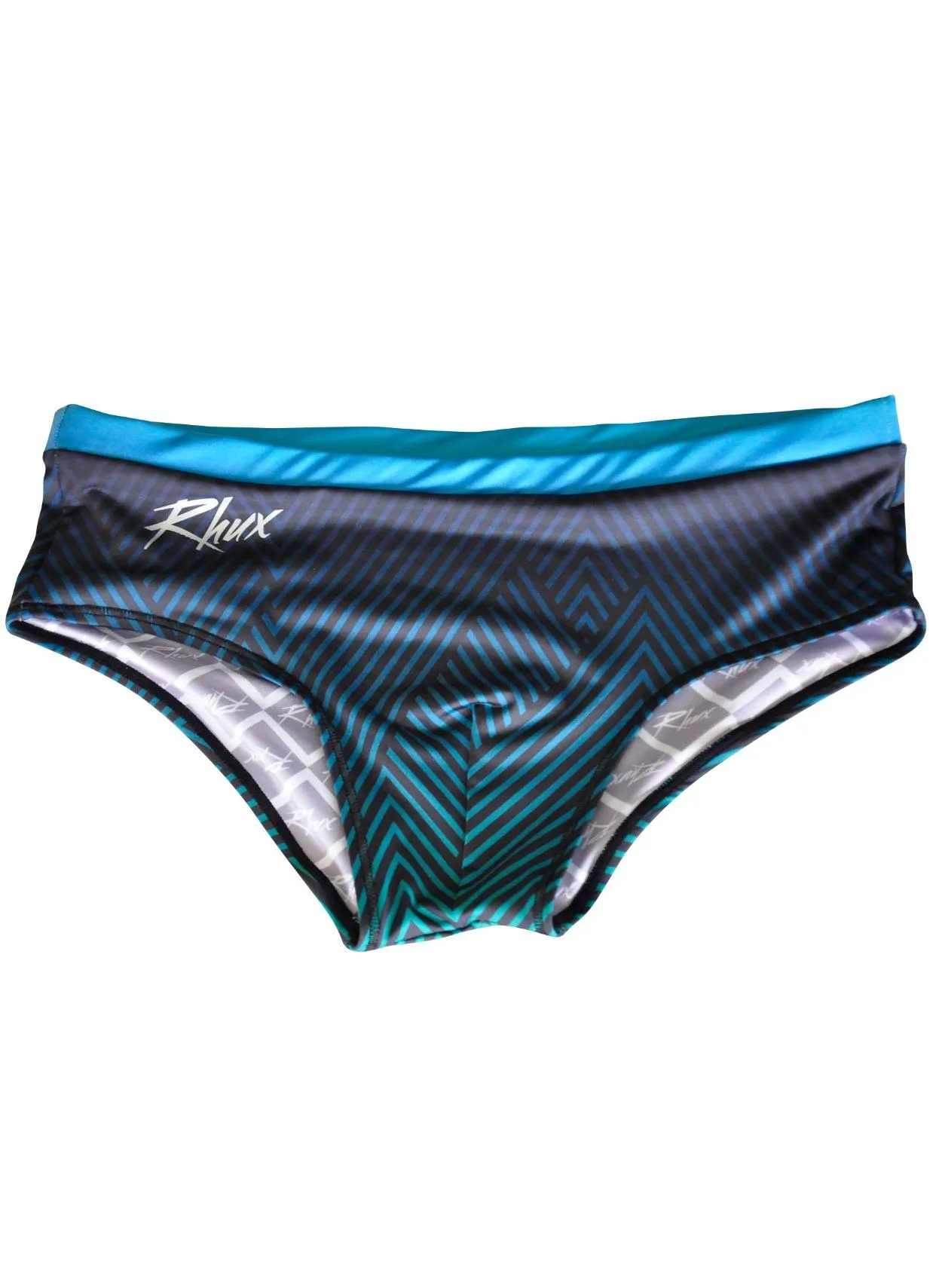 RHUX Sunga Swim Brief Geometric Design Navy