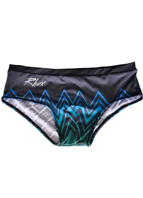RHUX Sunga Swim Brief Zigzag Design Navy and Green