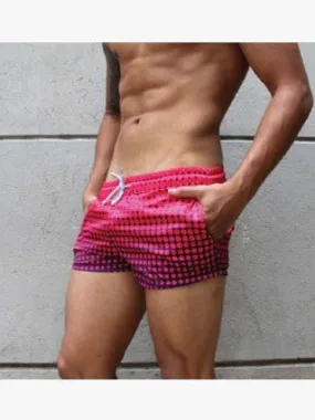 RHUX Swim Shorts Trunks Dots Red and Purple