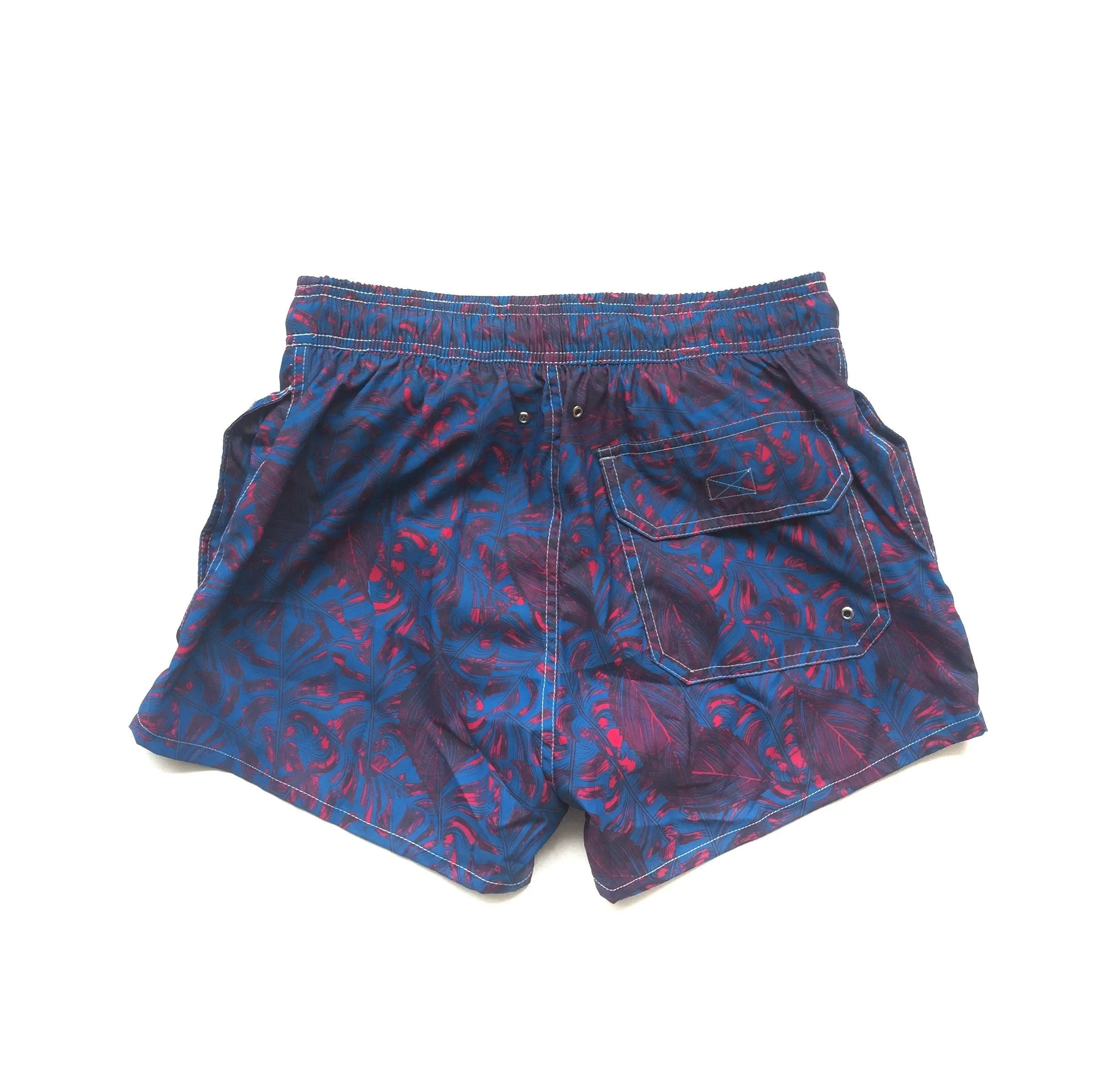 RHUX Swim Shorts Trunks Palm Blue and Maroon
