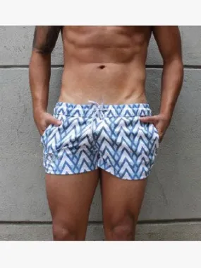 RHUX Swim Shorts Trunks White and Blue