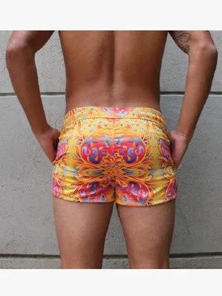 RHUX Swim Shorts Trunks Yellow and Red