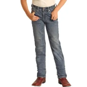 Rock & Roll Boy’s Jean Revolver Slim Fit Straight Leg Stretch