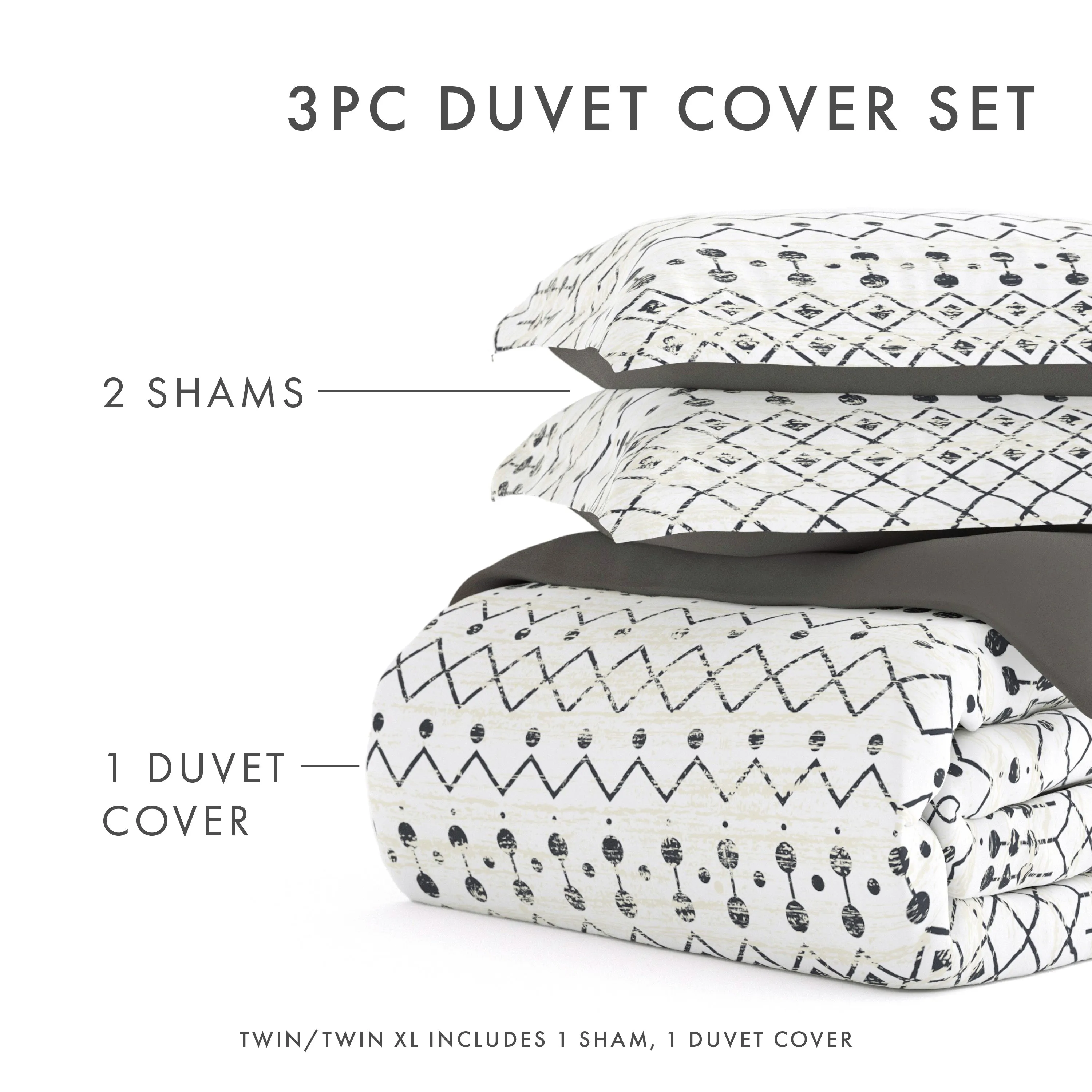 Sale - Pattern 3-Piece Duvet Cover Set