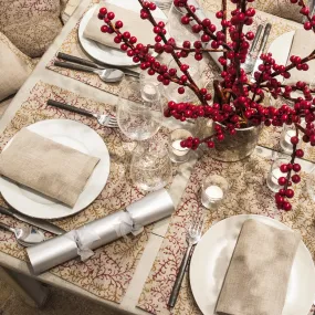 Set of Reversible Linen Placemats and Napkins